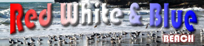 Red White & Blue Beach Logo